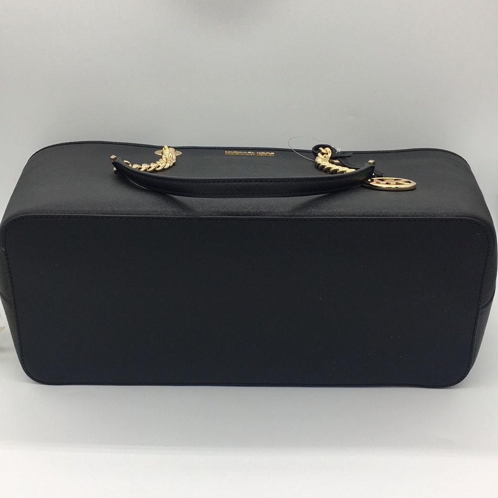 MICHAEL KORS SHANIA LARGE EW CHAIN TOTE BLACK - Picture 5 of 8